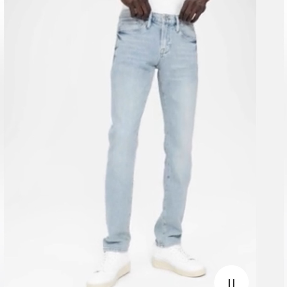 Men’s Frame jeans L’Homie Slim comfy stretchy sz33 bestseller light blue